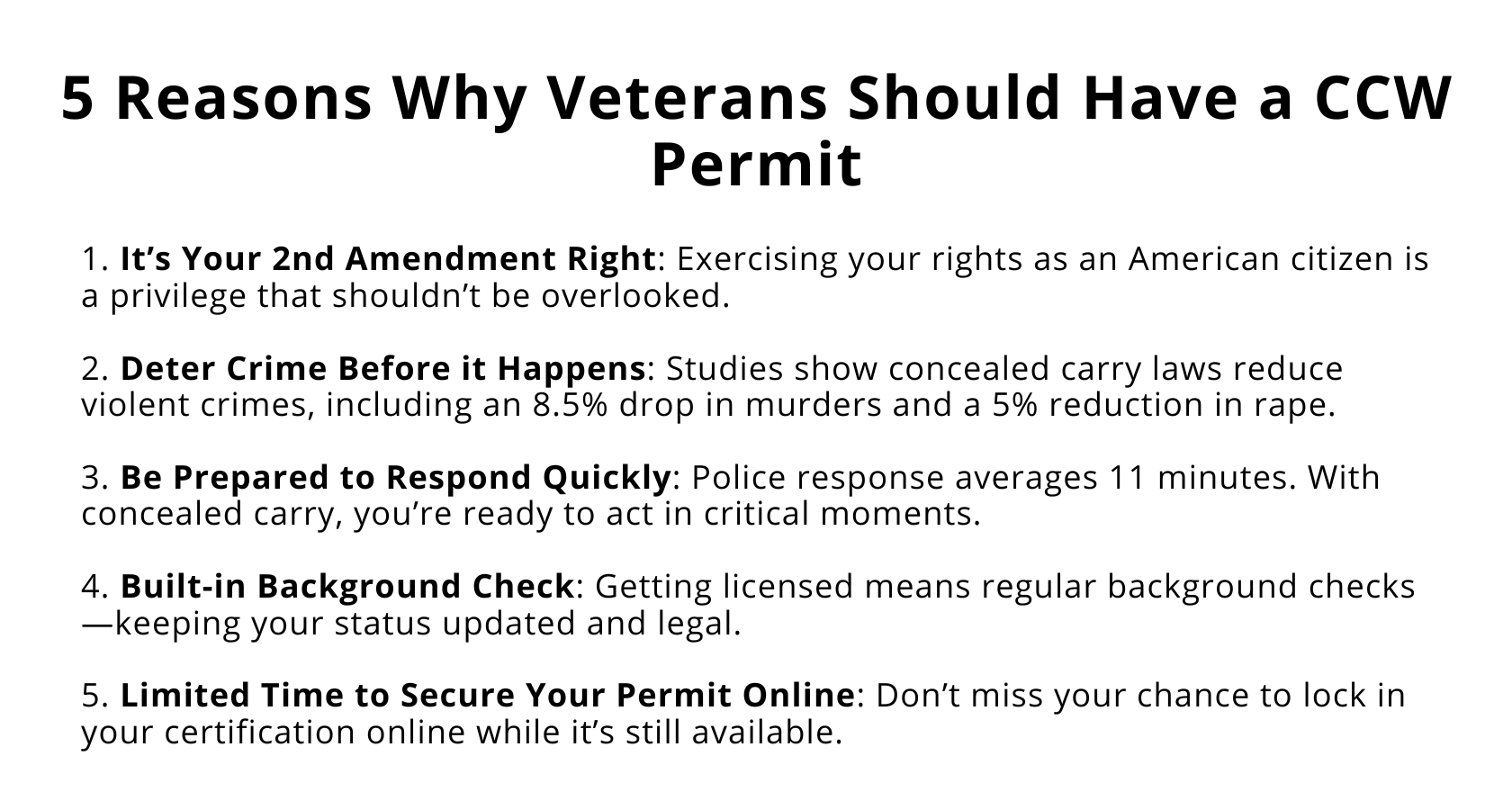 Can Veterans Get A Concealed Carry Permit Online
