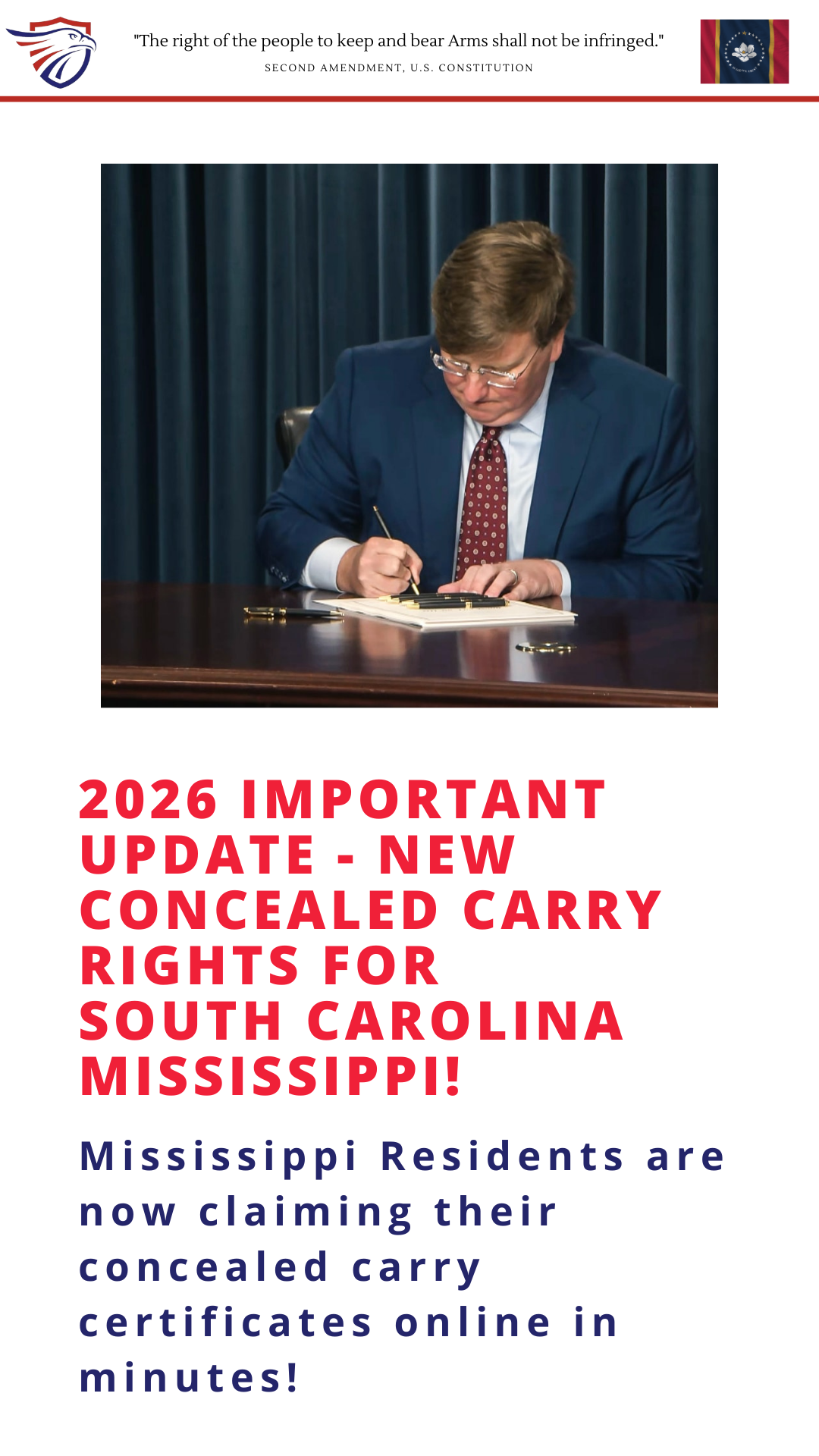 #Mississippi Concealed Carry – Get The Permit Online