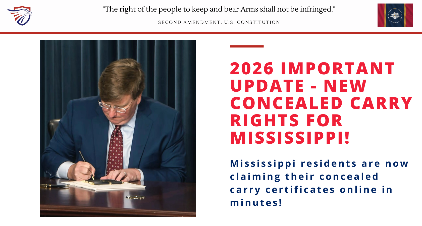#Mississippi Concealed Carry – Get The Permit Online